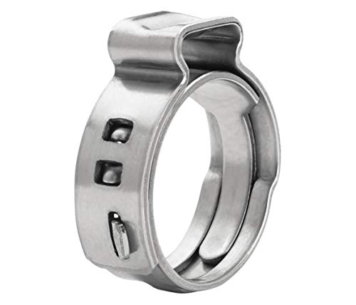 SUPPLY GIANT QYLU-DS34-70 Oetiker Style Pinch Clamps Pex Cinch Rings 1/2 INCH, Stainless Steel Pack of 50