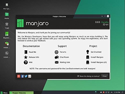 Manjaro Linux XFCE 64bit (Latest Version) Arch based linux