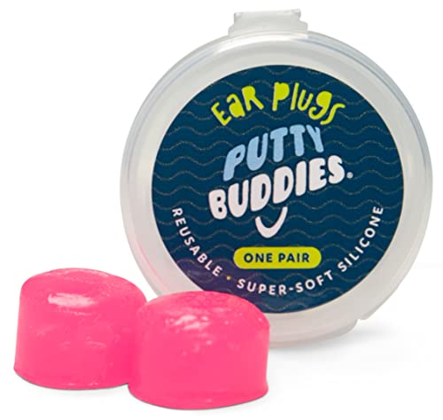 PUTTY BUDDIES Original Swimming Earplugs 3-Pair Pack (Purple/Teal/Magenta)