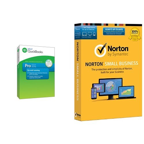 QuickBooks Pro 2016 Small Business Accounting Software with Free QuickBooks Online Essentials and Norton Small Business - 5 Device