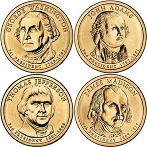 2007 p presidential dollar 2007 p complete set of all 4 presidential dollars uncirculated uncirculated