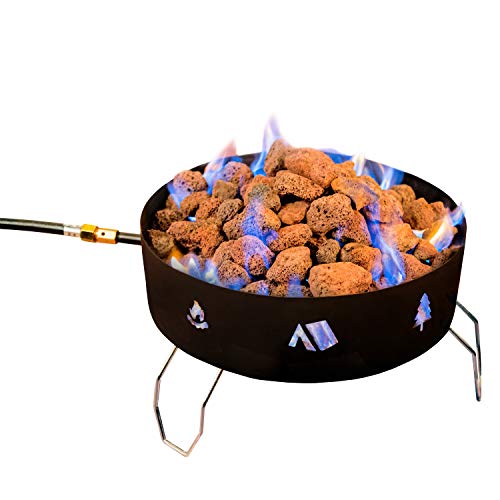 Stansport 088 Propane Fire Pit-with Lava Rocks, One Size, Black