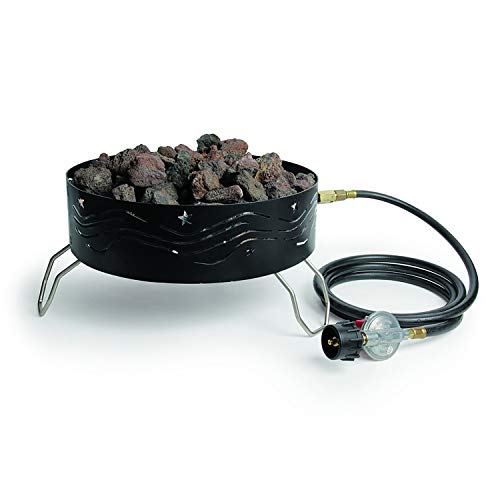 Stansport 088 Propane Fire Pit-with Lava Rocks, One Size, Black