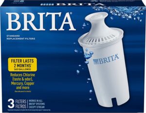 brita standard pitcher filters 3-pack for pitcher replacement filter