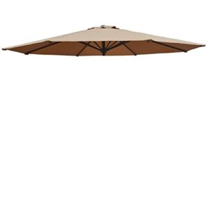 benefitusa umbrella cover canopy 13ft 8 rib patio replacement top outdoor-tan