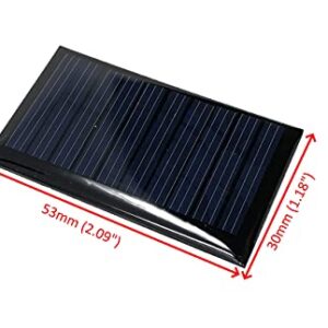 AMX3d AMX Solar 5V 30mA 53X30mm Micro Mini Power Solar Cells for Solar Panels- DIY Projects - Toys - Classrooms - Labs - Solar Charge 3.6v