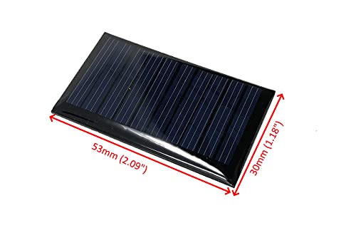 AMX3d AMX Solar 5V 30mA 53X30mm Micro Mini Power Solar Cells for Solar Panels- DIY Projects - Toys - Classrooms - Labs - Solar Charge 3.6v