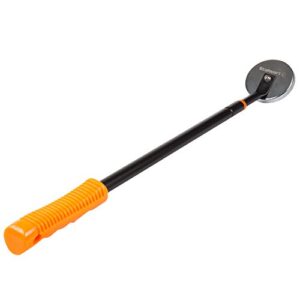 telescoping magnetic pickup tool - 40-inch magnet stick with 50lb capacity to safely retrieve nails, screws, and metallic objects by stalwart (orange)