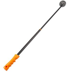 Telescoping Magnetic Pickup Tool - 40-Inch Magnet Stick with 50lb Capacity to Safely Retrieve Nails, Screws, and Metallic Objects by Stalwart (Orange)