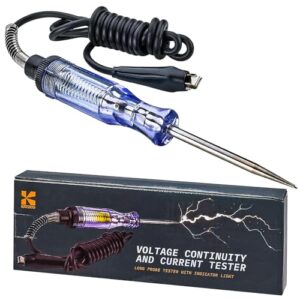 voltage continuity & current tester - 6-12 v dc - 24 v ac - heavy duty - 54" cord - indicator light - electrical tester