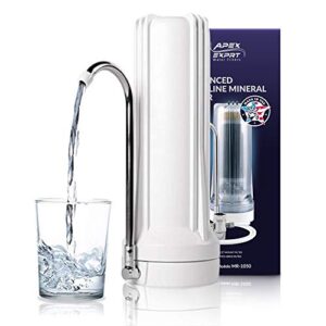 apex countertop drinking water filter - alkaline (white)