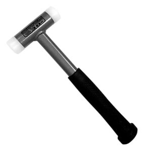 hhip pro series 7080-0302 vertex dead blow hammer, deadblow mallet w/upe plastic face, 1.2” diameter steel shot head, non-marring, 16 oz