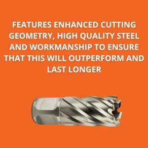 Jancy Slugger by Fein - HSS Nova Annular Cutter with Pilot Pin - 3/4" Straight Shank, 1" Depth, 5/8" Diameter - 63134158041