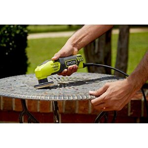 Ryobi ZRDS1200 0.4 Amp Corded 2-7/8 in. Detail Sander (Renewed)