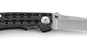CRKT Ruger Go-N-Heavy Compact EDC Folding Knife with Sheath: Heavy Duty Outdoor, Everyday Carry, Plain Edge Blade, Thumb Stud, Liner Lock, Aluminum Handle, Nylon Sheath R1803