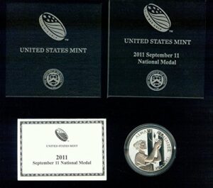 2011 p 2011 september 11th 1 ounce silver coin dollar pf-1