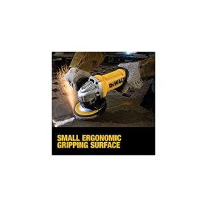 DEWALT Angle Grinder, 4-1/2-Inch, 11-Amp, 11,000 RPM, With Dust Ejection System, Corded (DWE402W)