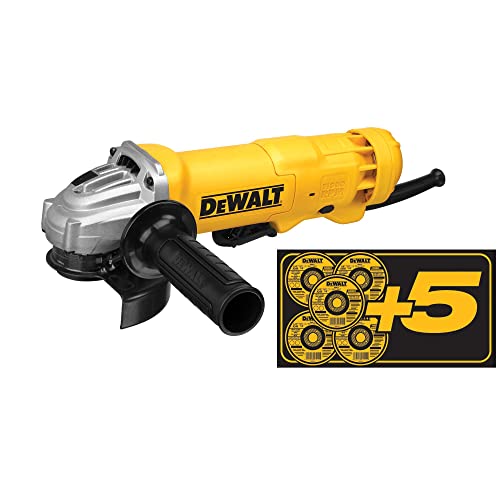 DEWALT Angle Grinder, 4-1/2-Inch, 11-Amp, 11,000 RPM, With Dust Ejection System, Corded (DWE402W)