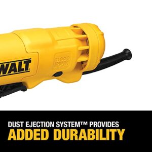 DEWALT Angle Grinder, 4-1/2-Inch, 11-Amp, 11,000 RPM, With Dust Ejection System, Corded (DWE402W)