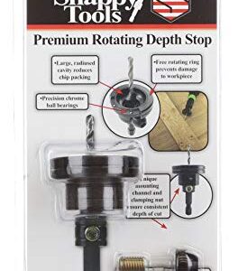 Snappy Tools Adjustable Low Friction Non-Marring Rotating Countersink Ball Bearing Depth Stop Collar. Proudly Made in The USA.