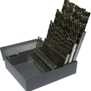 Drill America 60 Piece High Speed Steel Drill Bit Set with Bright Finish (Wire Sizes: #1 - #60), D/AP Series