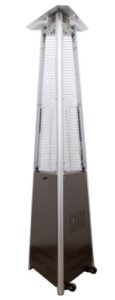 hiland ng-gt-brz natural gas commercial glass tube patio heater w/wheels, 42,000 btu, variable heat control, pyrmaid, bronze