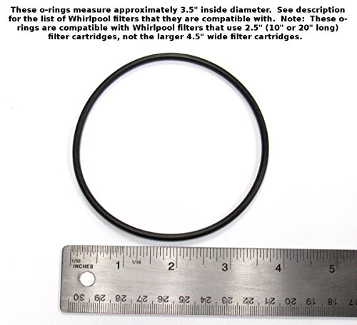 Captain O-Ring - (3 Pack) Replacement WHKF-C8 O-Rings for Whirlpool WHKF-DWHV, WHKF-DWH & WHKF-DUF Water Filter Housing