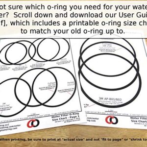 Captain O-Ring - (3 Pack) Replacement WHKF-C8 O-Rings for Whirlpool WHKF-DWHV, WHKF-DWH & WHKF-DUF Water Filter Housing