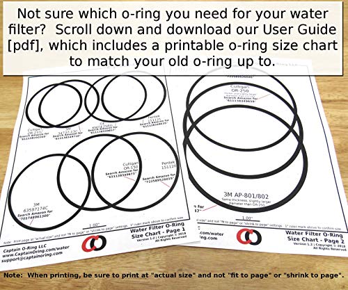 Captain O-Ring - (3 Pack) Replacement WHKF-C8 O-Rings for Whirlpool WHKF-DWHV, WHKF-DWH & WHKF-DUF Water Filter Housing