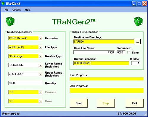 TRaNGen2 - Random Number Generator Software