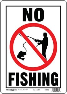10x14 alu no fish sign