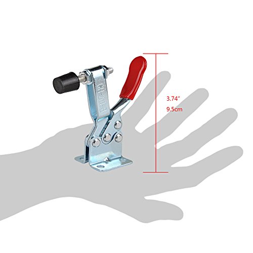 E-TING Hand Tool 201B Toggle Clamp 198Lbs Antislip Red Horizontal Clamp 201-B Quick Release Tool (4)