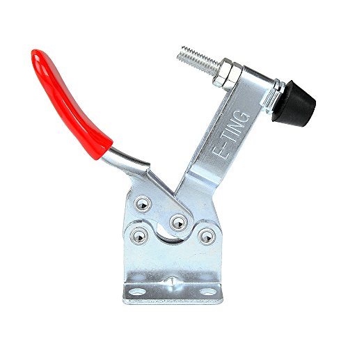 E-TING Hand Tool 201B Toggle Clamp 198Lbs Antislip Red Horizontal Clamp 201-B Quick Release Tool (4)