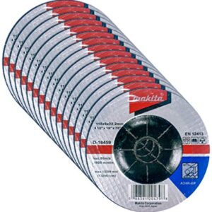 Makita 15 Pack - 4.5" Grinding Wheel For Grinders - Aggressive Grinding For Metal - 4-1/2" x 1/4 x 7/8-Inch