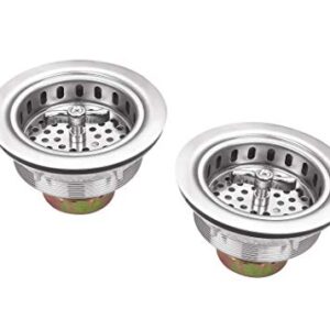 MSDP5050P 33" x 22" Stainless Steel Drop In Double Bowl Kitchen Sink with Drain Assembly