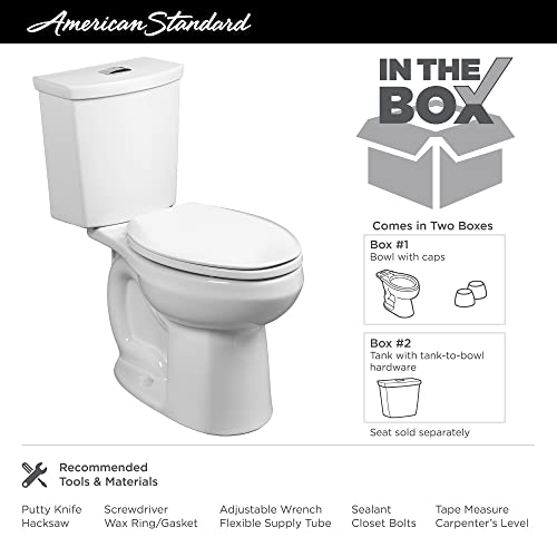 American Standard 2887218.020 H2Option Two-Piece Toilet, Elongated Front, Standard Height, Dual Flush, White, 0.92 - 1.28 gpf