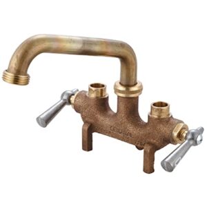 central brass 80466 central brass two handle laundry faucet rough brass