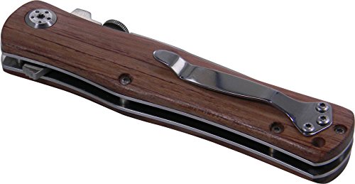 World's Best Dad Folding Stainless Steel Pocket Knife, (Wood Handle