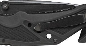 Smith & Wesson M&P SWMP11B 8.9in High Carbon S.S. Folding Knife with 3.8in Tanto Point Blade and Aluminum Handle for Outdoor, Tactical, Survival and EDC, One Size, Black