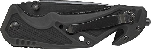 Smith & Wesson M&P SWMP11B 8.9in High Carbon S.S. Folding Knife with 3.8in Tanto Point Blade and Aluminum Handle for Outdoor, Tactical, Survival and EDC, One Size, Black