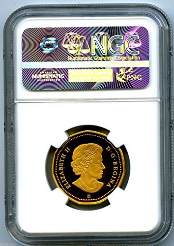 2016 Canada Silver Proof Loonie Dollar .9999 Fine Gilt Gold Loon FIRST RELEASES UCAM $1 PF70 NGC