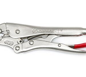 Crescent 5 Piece 5 Inch, 7 Inch & 10 Inch Curved Jaw & 6 Inch & 9 Inch Long Nose Locking Pliers with Wire Cutter - CLP5SETN