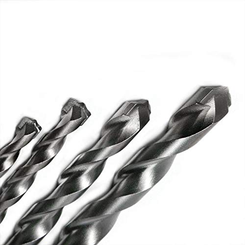 S&R Concrete Stone Masonry Drill Bit Set Made in Germany with Round Shaft 7 Pcs 4x85, 5x85, 6x100, 6x150, 8x120, 10x120, 12x150 mm - Professional Quality