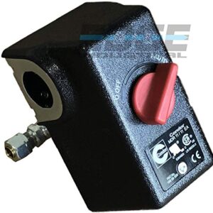 HEAVY DUTY CONDOR USA PRESSURE SWITCH, 26AMP, 11GA2E, 100/125 PSI,1/4" FNPT,DPST, SINGLE PORT