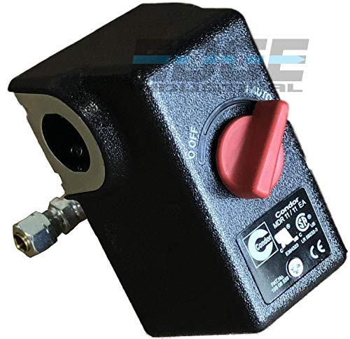 HEAVY DUTY CONDOR USA PRESSURE SWITCH, 26AMP, 11GA2E, 100/125 PSI,1/4" FNPT,DPST, SINGLE PORT