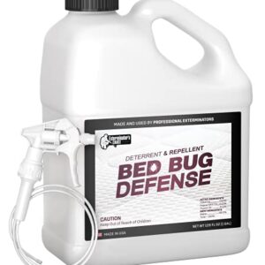 Exterminators Choice Bed Bug Defense Spray - Gallon Size - Effective Bed Bug Repellent for Bedding - Carpet - Furniture - Backpacks - Powerful Bed Bug Killer - Natural Bedbugs Killers Treatment