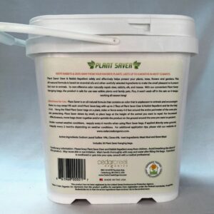 Plant Saver All Natural Deer & Rabbit Repellent, 4 lb. Tub, 20 refillable Bags