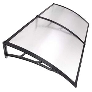 yescom 80"x40" door window outdoor awning patio cover uv rain protection 2 whole polycarbonate hollow sheets