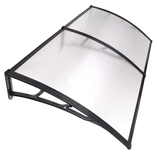 Yescom 80"x40" Door Window Outdoor Awning Patio Cover UV Rain Protection 2 Whole Polycarbonate Hollow Sheets