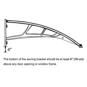 Yescom 80"x40" Door Window Outdoor Awning Patio Cover UV Rain Protection 2 Whole Polycarbonate Hollow Sheets